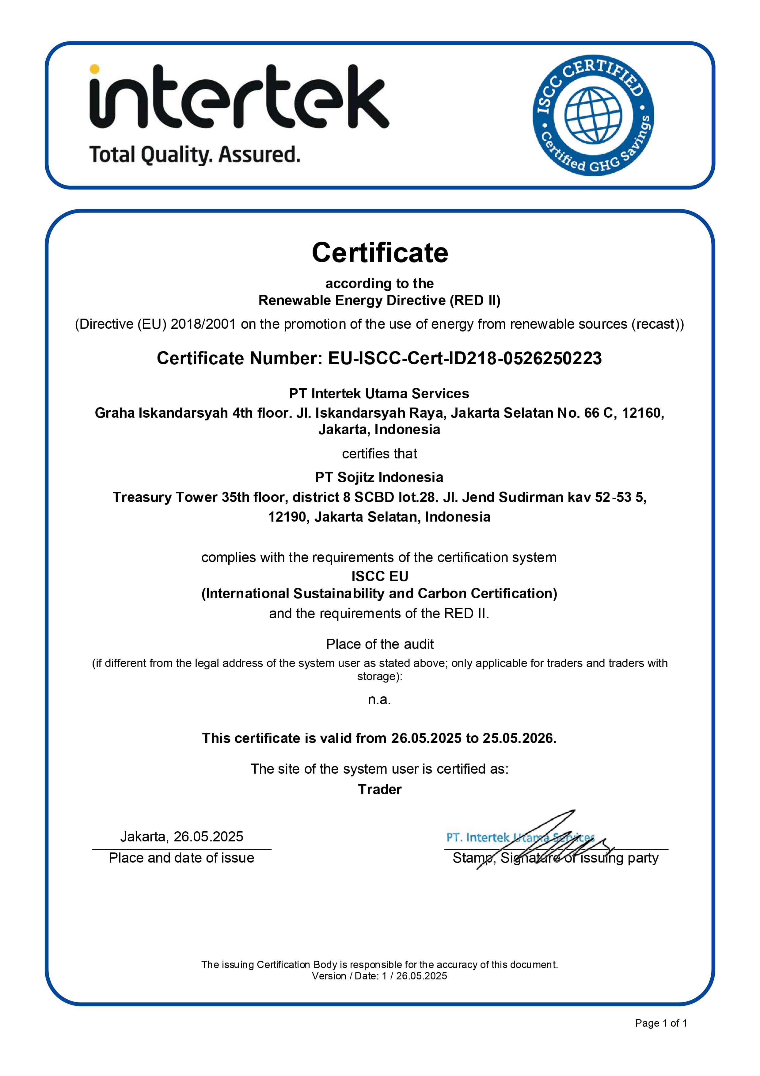 achievements.certificate_alt — ISCC EU - International Sustainability and Carbon Certification
